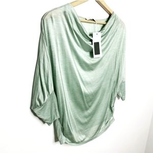 529 Uffizi Mint Green a cowl neck  blouse new with tags size Small and Medium